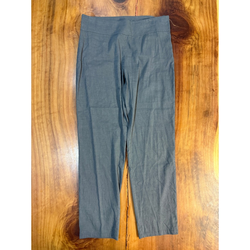 Eileen Fisher Women's Pants Medium Knit Career Linen Viscose Straight leg F25